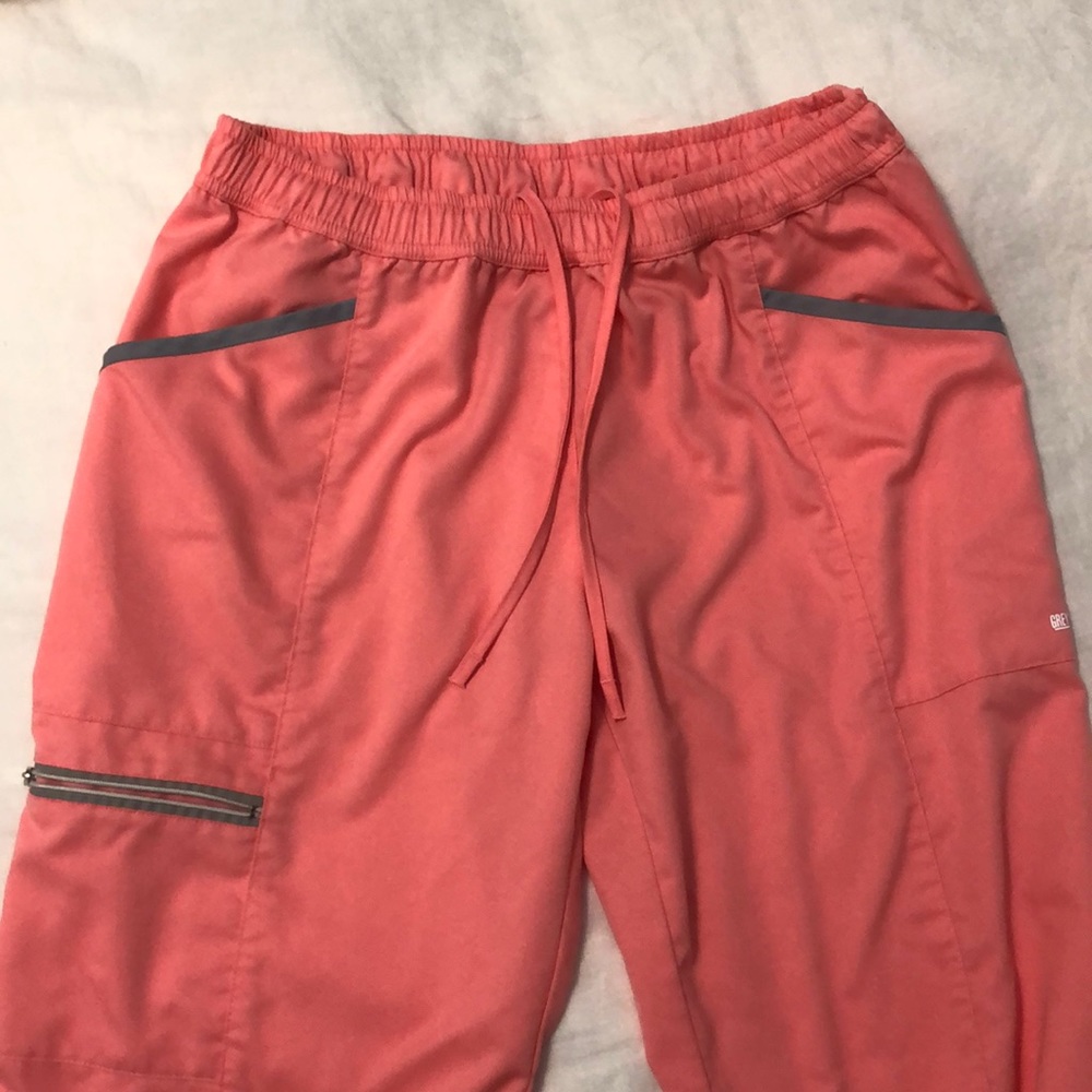 Grey’s Anatomy peach/coral scrub pants